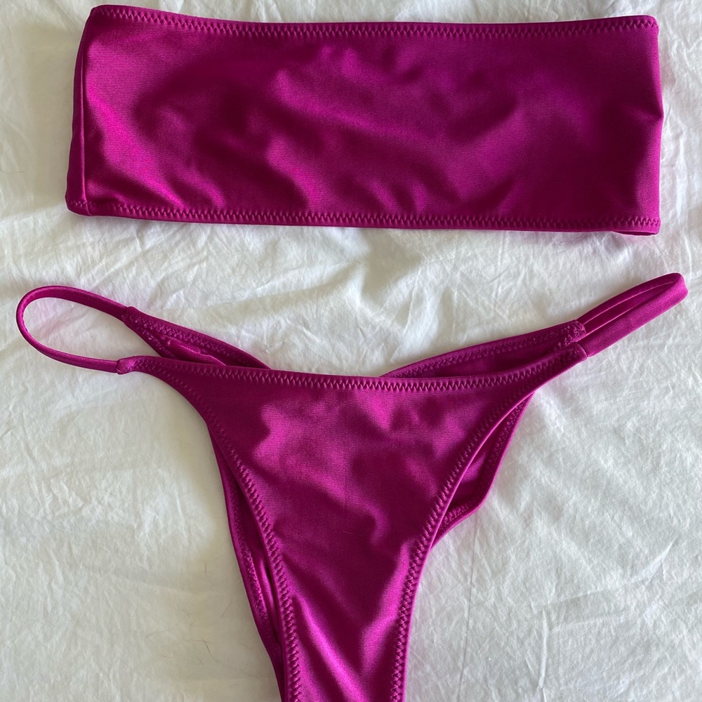 White fox swim bandeau bikini